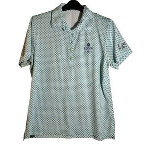 Turtleson Golf Polo Shirt Performance Stretch Athletic Fit Womens L Zurich Logo